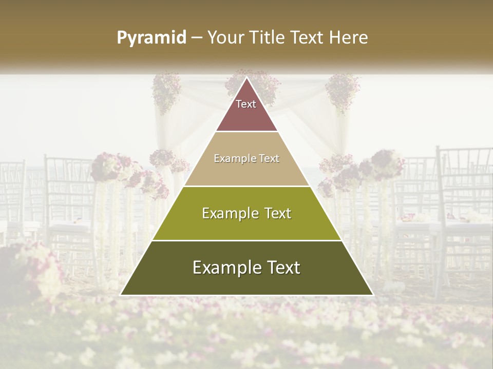 A Wedding Ceremony On The Beach With Flowers PowerPoint Template