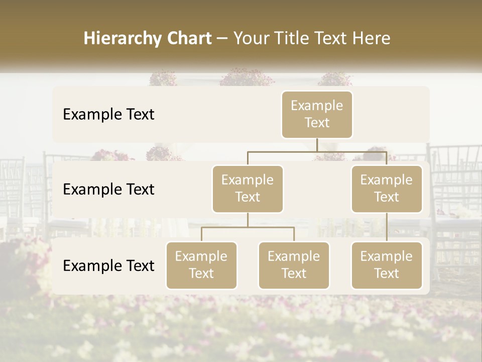 A Wedding Ceremony On The Beach With Flowers PowerPoint Template