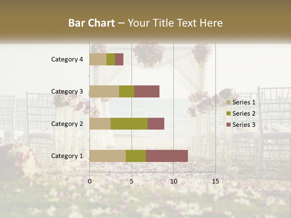 A Wedding Ceremony On The Beach With Flowers PowerPoint Template