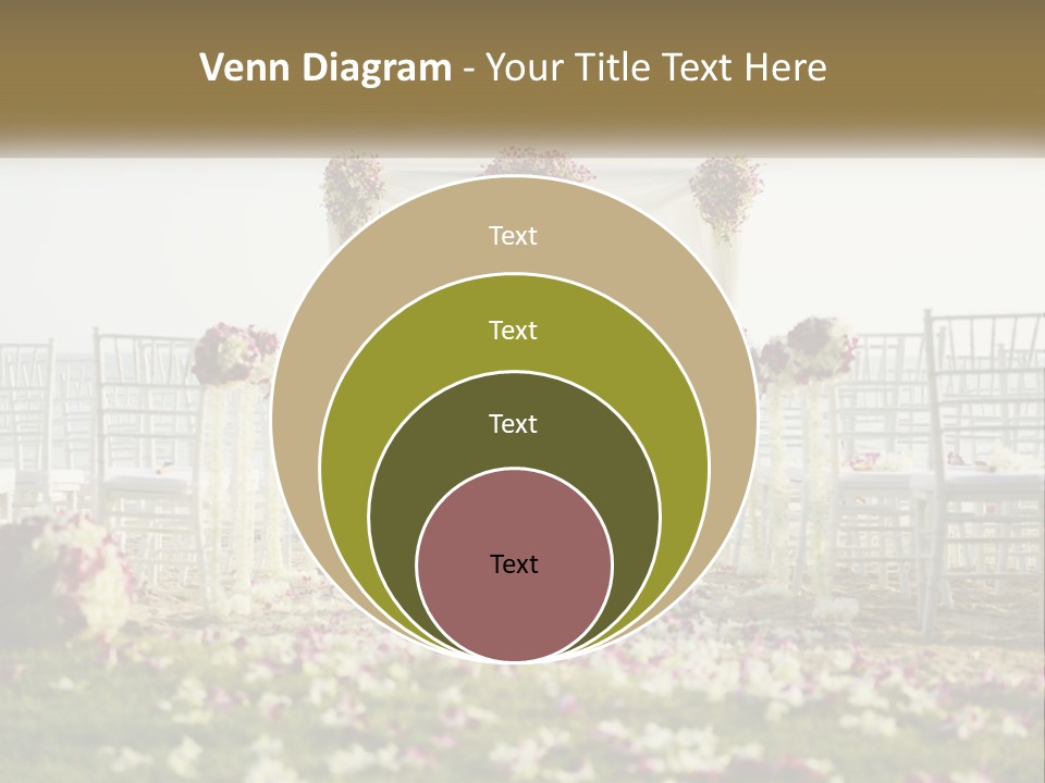 A Wedding Ceremony On The Beach With Flowers PowerPoint Template