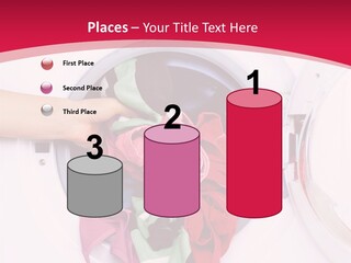 A Person Holding A Pile Of Clothes In A Washing Machine PowerPoint Template