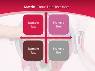A Person Holding A Pile Of Clothes In A Washing Machine PowerPoint Template
