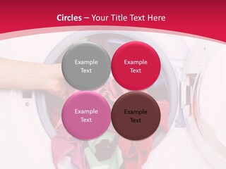 A Person Holding A Pile Of Clothes In A Washing Machine PowerPoint Template