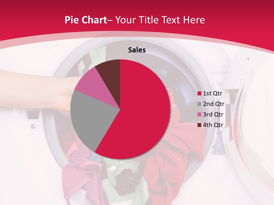A Person Holding A Pile Of Clothes In A Washing Machine PowerPoint Template