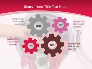 A Person Holding A Pile Of Clothes In A Washing Machine PowerPoint Template