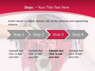 A Person Holding A Pile Of Clothes In A Washing Machine PowerPoint Template