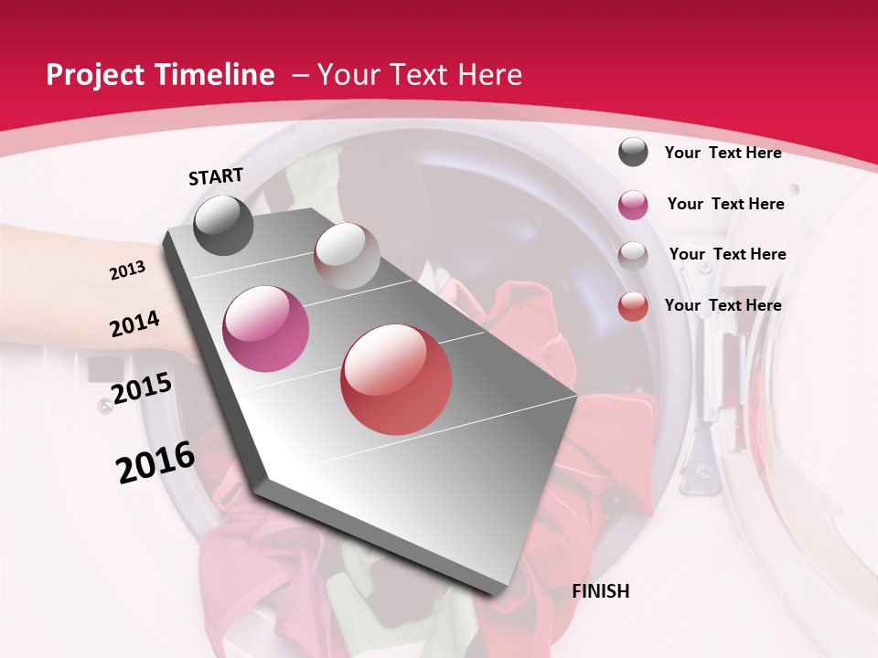 A Person Holding A Pile Of Clothes In A Washing Machine PowerPoint Template