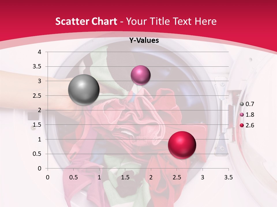 A Person Holding A Pile Of Clothes In A Washing Machine PowerPoint Template