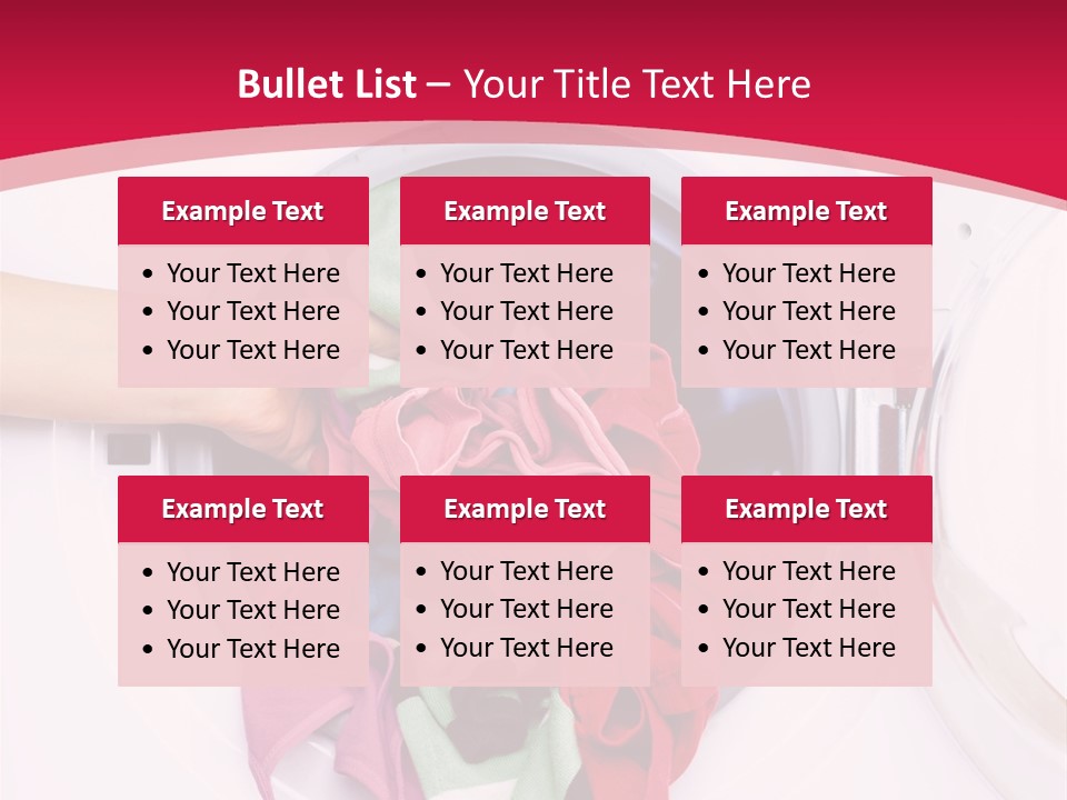 A Person Holding A Pile Of Clothes In A Washing Machine PowerPoint Template