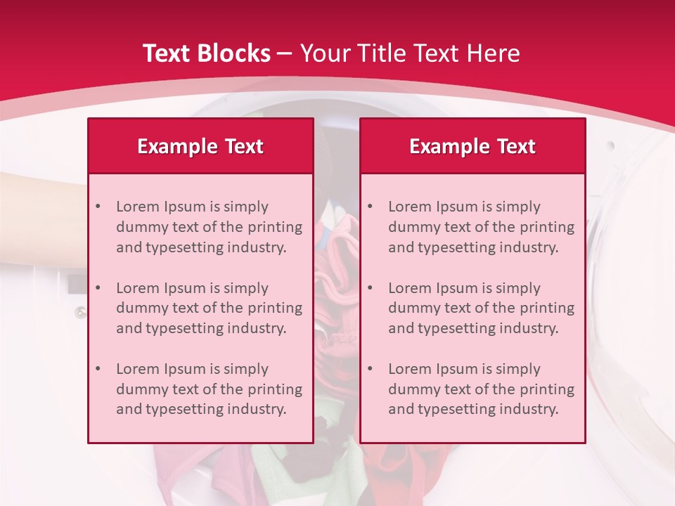 A Person Holding A Pile Of Clothes In A Washing Machine PowerPoint Template