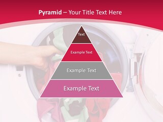 A Person Holding A Pile Of Clothes In A Washing Machine PowerPoint Template