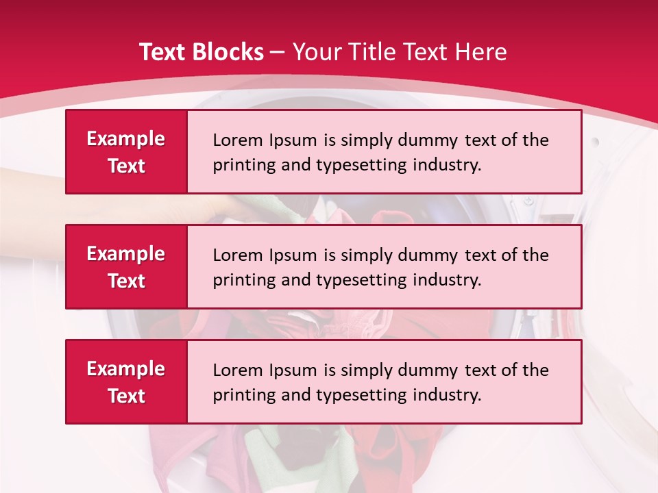 A Person Holding A Pile Of Clothes In A Washing Machine PowerPoint Template