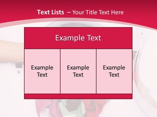 A Person Holding A Pile Of Clothes In A Washing Machine PowerPoint Template