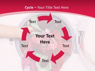 A Person Holding A Pile Of Clothes In A Washing Machine PowerPoint Template