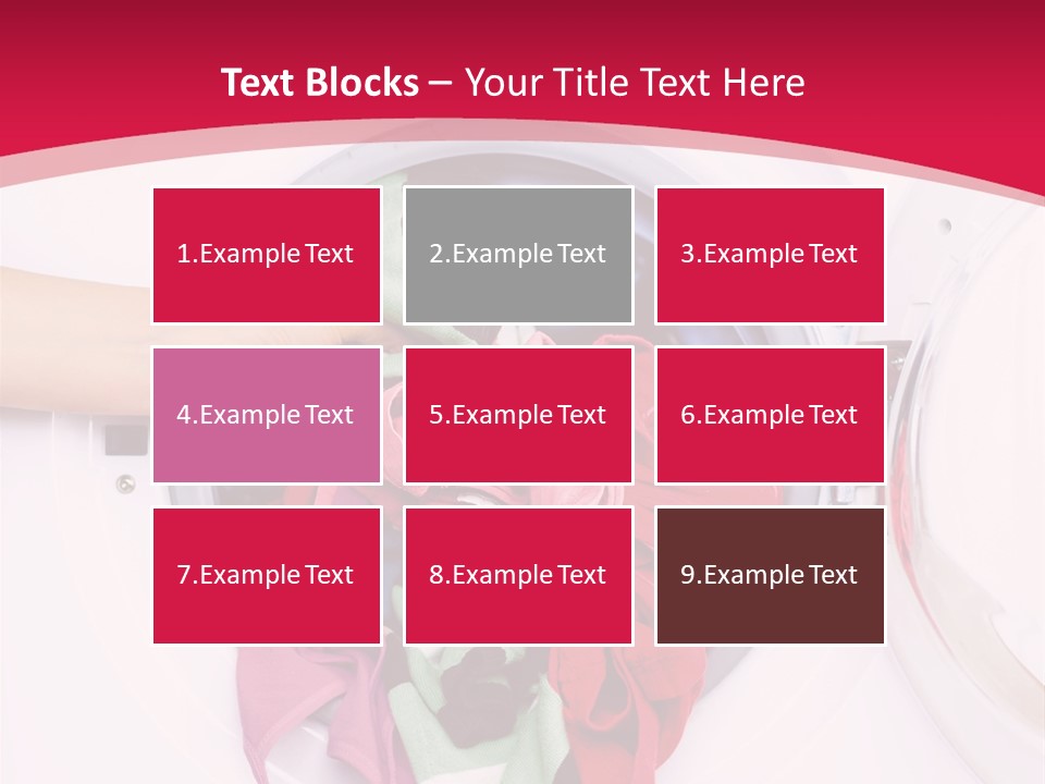 A Person Holding A Pile Of Clothes In A Washing Machine PowerPoint Template