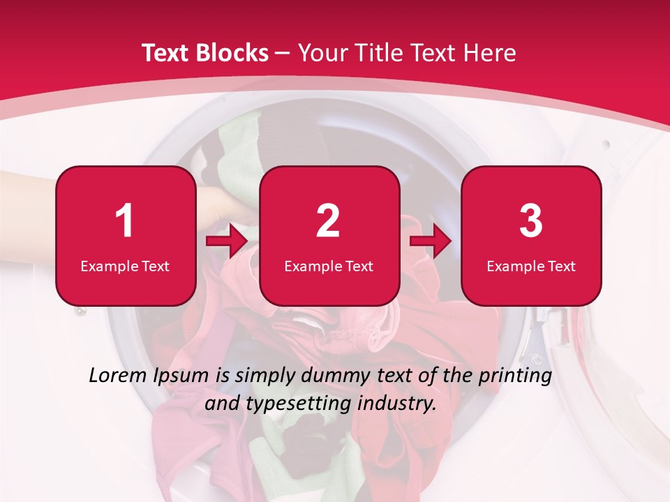 A Person Holding A Pile Of Clothes In A Washing Machine PowerPoint Template