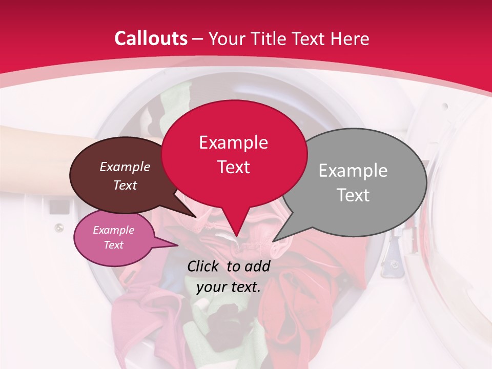 A Person Holding A Pile Of Clothes In A Washing Machine PowerPoint Template