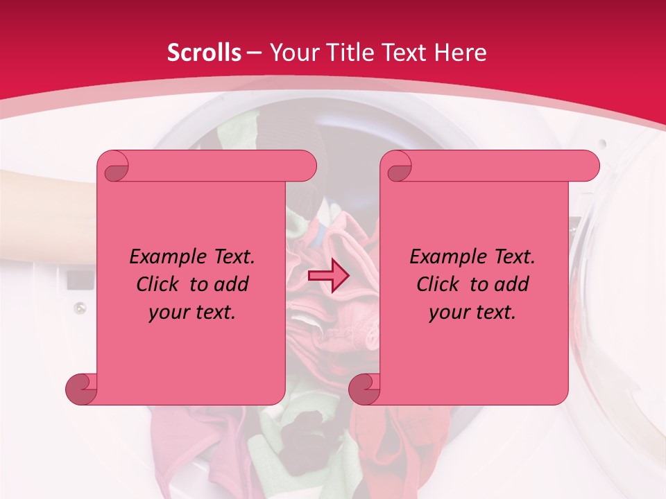 A Person Holding A Pile Of Clothes In A Washing Machine PowerPoint Template