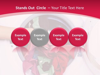 A Person Holding A Pile Of Clothes In A Washing Machine PowerPoint Template