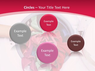 A Person Holding A Pile Of Clothes In A Washing Machine PowerPoint Template