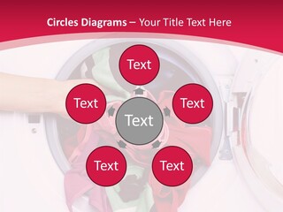 A Person Holding A Pile Of Clothes In A Washing Machine PowerPoint Template