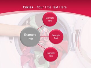 A Person Holding A Pile Of Clothes In A Washing Machine PowerPoint Template