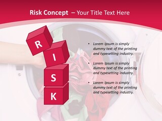 A Person Holding A Pile Of Clothes In A Washing Machine PowerPoint Template