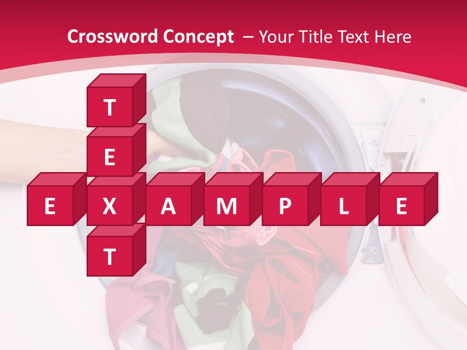 A Person Holding A Pile Of Clothes In A Washing Machine PowerPoint Template