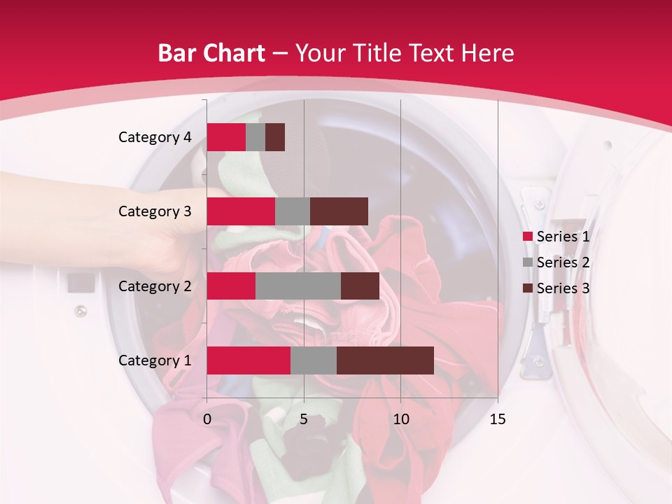 A Person Holding A Pile Of Clothes In A Washing Machine PowerPoint Template