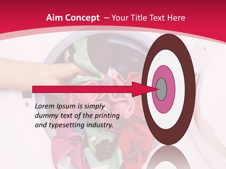 A Person Holding A Pile Of Clothes In A Washing Machine PowerPoint Template