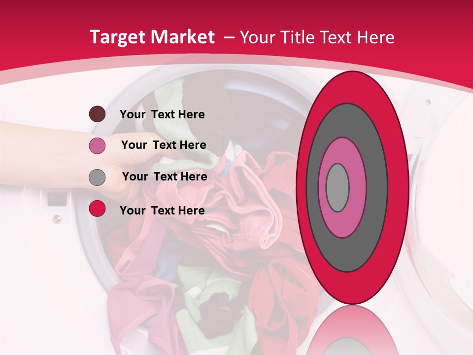 A Person Holding A Pile Of Clothes In A Washing Machine PowerPoint Template