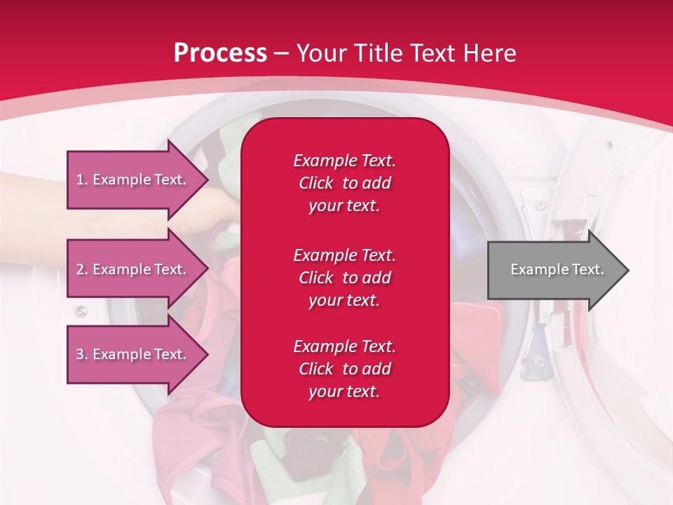 A Person Holding A Pile Of Clothes In A Washing Machine PowerPoint Template