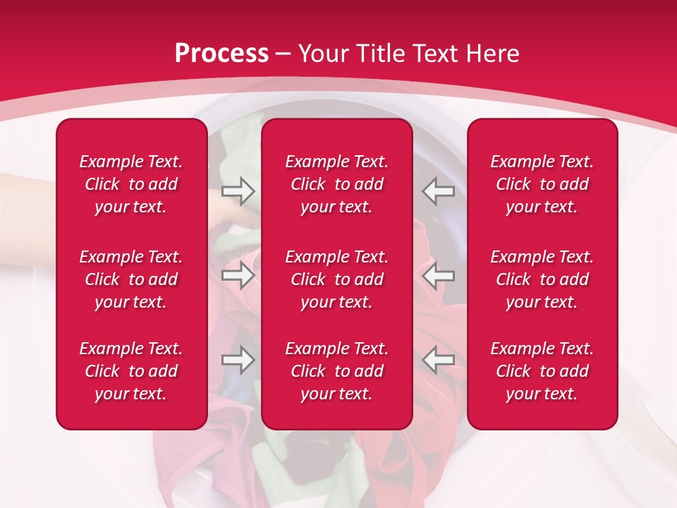 A Person Holding A Pile Of Clothes In A Washing Machine PowerPoint Template