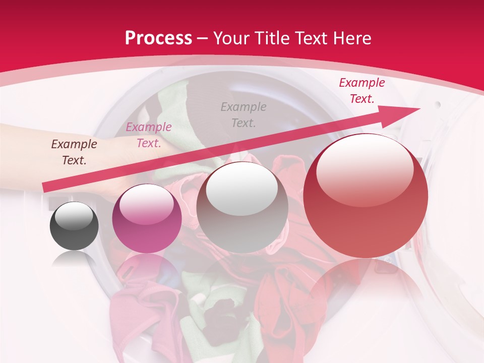 A Person Holding A Pile Of Clothes In A Washing Machine PowerPoint Template