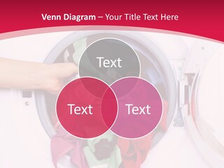 A Person Holding A Pile Of Clothes In A Washing Machine PowerPoint Template