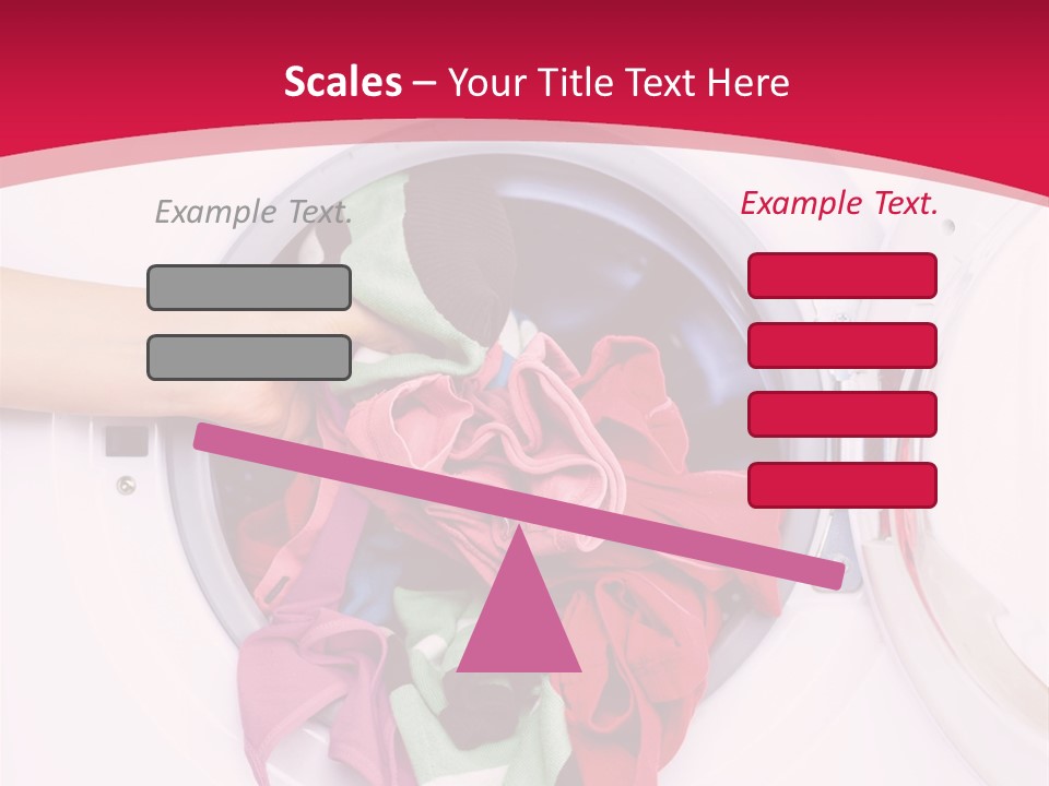 A Person Holding A Pile Of Clothes In A Washing Machine PowerPoint Template