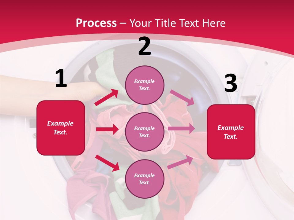 A Person Holding A Pile Of Clothes In A Washing Machine PowerPoint Template