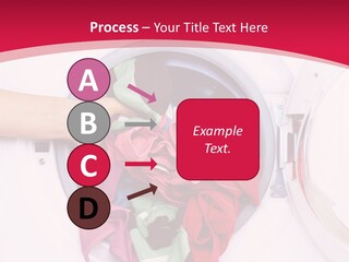 A Person Holding A Pile Of Clothes In A Washing Machine PowerPoint Template