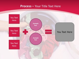A Person Holding A Pile Of Clothes In A Washing Machine PowerPoint Template