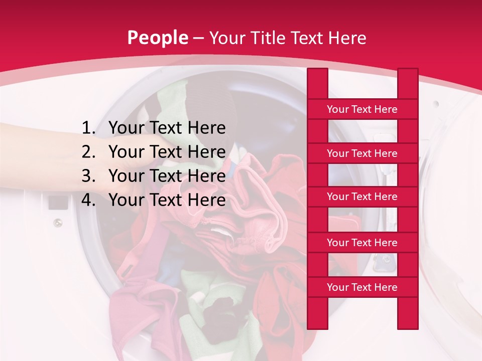 A Person Holding A Pile Of Clothes In A Washing Machine PowerPoint Template