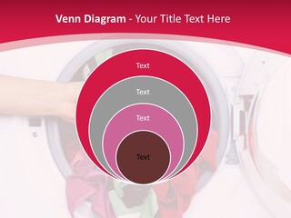 A Person Holding A Pile Of Clothes In A Washing Machine PowerPoint Template