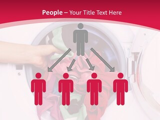 A Person Holding A Pile Of Clothes In A Washing Machine PowerPoint Template