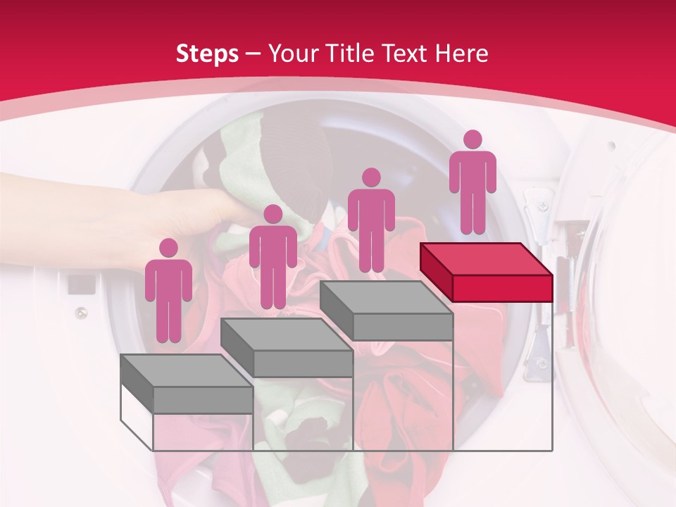 A Person Holding A Pile Of Clothes In A Washing Machine PowerPoint Template