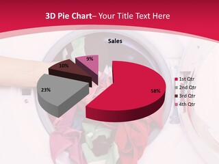 A Person Holding A Pile Of Clothes In A Washing Machine PowerPoint Template