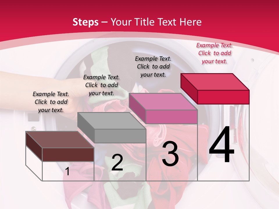 A Person Holding A Pile Of Clothes In A Washing Machine PowerPoint Template