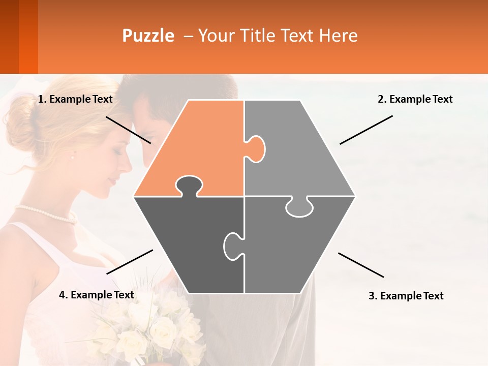 A Man And A Woman Standing Next To Each Other On A Beach PowerPoint Template