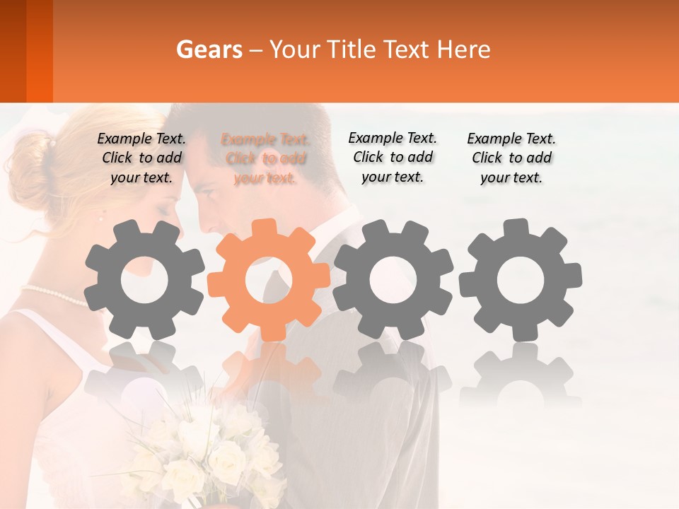 A Man And A Woman Standing Next To Each Other On A Beach PowerPoint Template