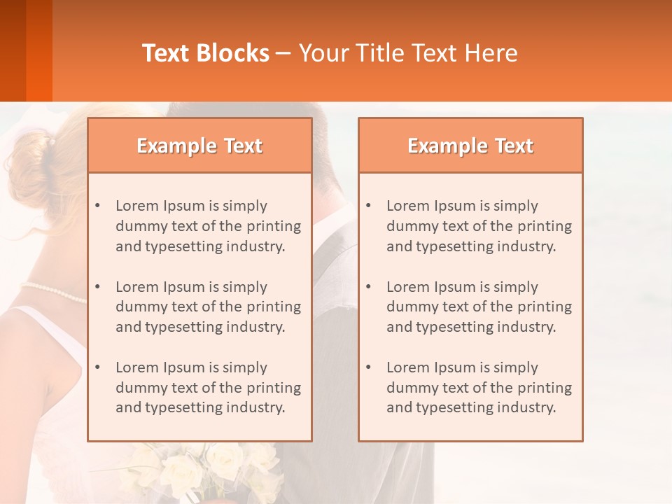 A Man And A Woman Standing Next To Each Other On A Beach PowerPoint Template