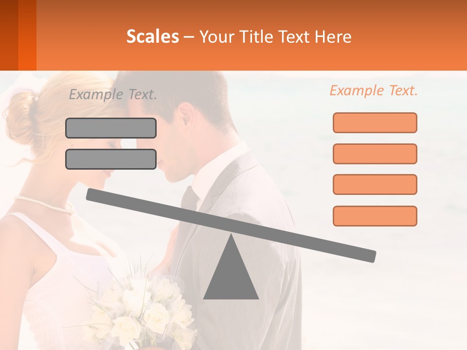 A Man And A Woman Standing Next To Each Other On A Beach PowerPoint Template