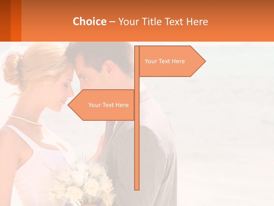 A Man And A Woman Standing Next To Each Other On A Beach PowerPoint Template